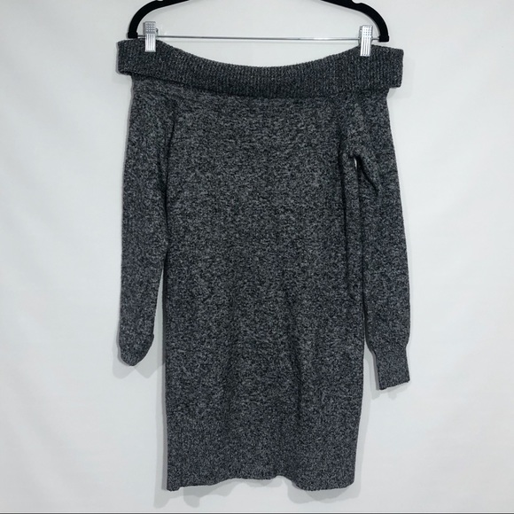American Eagle Gray Off The Shoulder Sweater Dress - Picture 3 of 10
